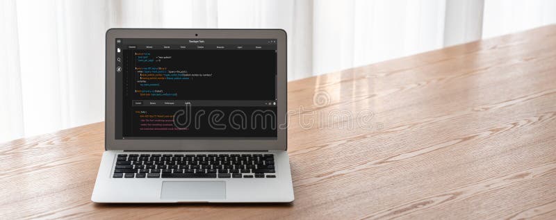 Software development programming on computer screen for modish application. And program coding. Coding program code stock images, royalty-free photos and pictures