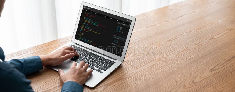 Software development programming on computer screen for modish application. And program coding. Coding program code stock images, royalty-free photos and pictures
