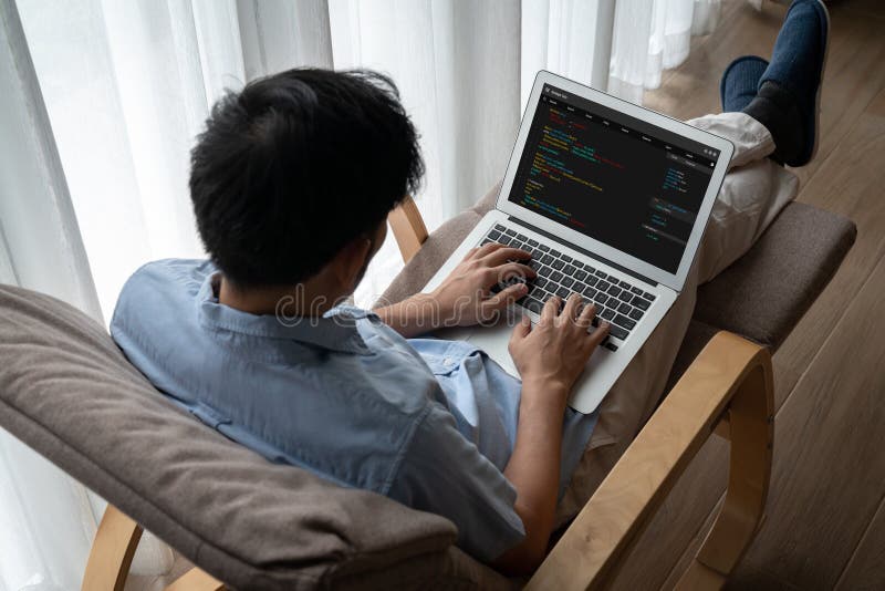 Software development programming on computer screen for modish application. And program coding. Coding software development programming program code stock images, royalty-free photos and pictures