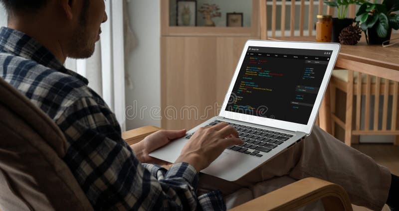 Software development programming on computer screen for modish application. And program coding. Coding software development programming program code stock images, royalty-free photos and pictures