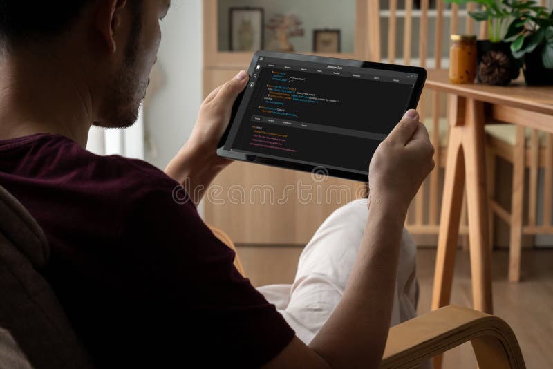 Software development programming on computer screen for modish application. And program coding. Coding software development programming program code stock images, royalty-free photos and pictures