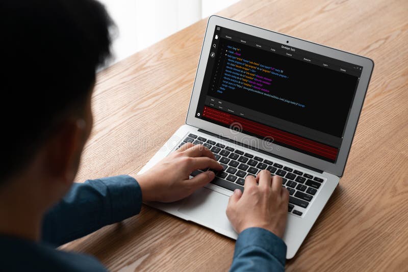Software development programming on computer screen for modish application. And program coding. Coding software development programming program code stock images, royalty-free photos and pictures