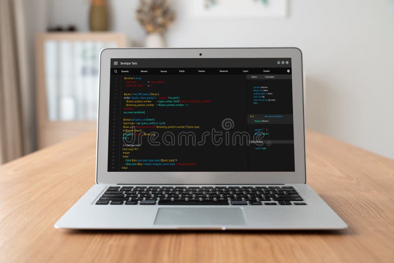 Software development programming on computer screen for modish application. And program coding. Coding software development programming program code stock images, royalty-free photos and pictures
