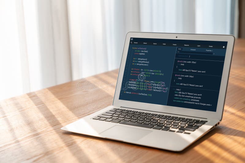 Software development programming on computer screen for modish application and program coding. Programming coding script java stock images, royalty-free photos and pictures