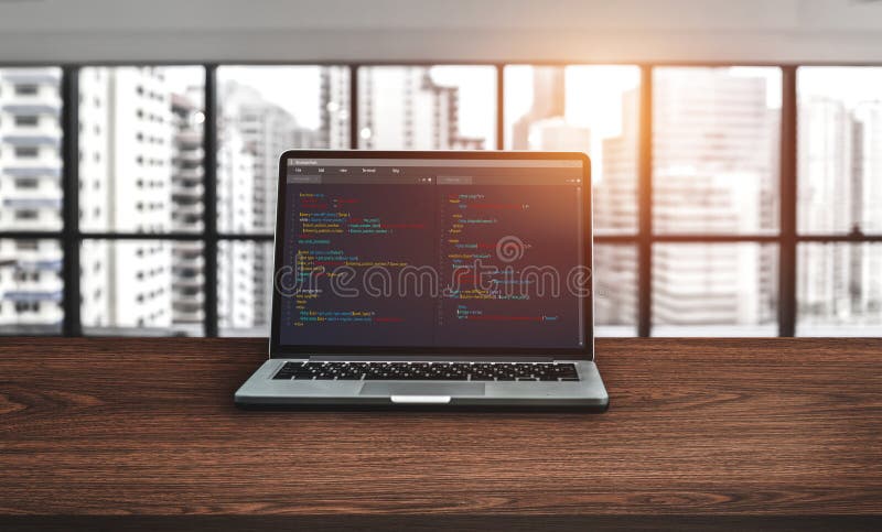 Software development programming on computer screen for modish application and program coding. Programming coding script java stock images, royalty-free photos and pictures