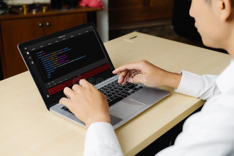Software development programming on computer screen for modish application. And program coding. Coding software development programming program code stock images, royalty-free photos and pictures