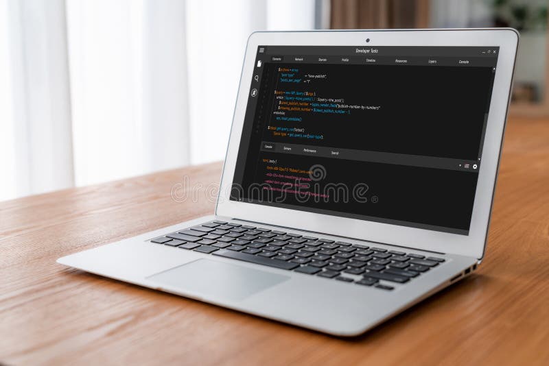 Software development programming on computer screen for modish application. And program coding. Coding software development programming program code stock images, royalty-free photos and pictures