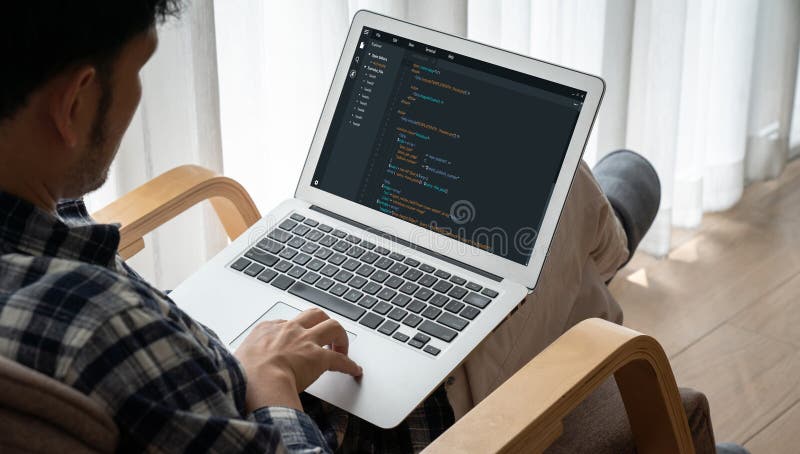 Software development programming on computer screen for modish application. And program coding. Coding software development programming program code stock images, royalty-free photos and pictures