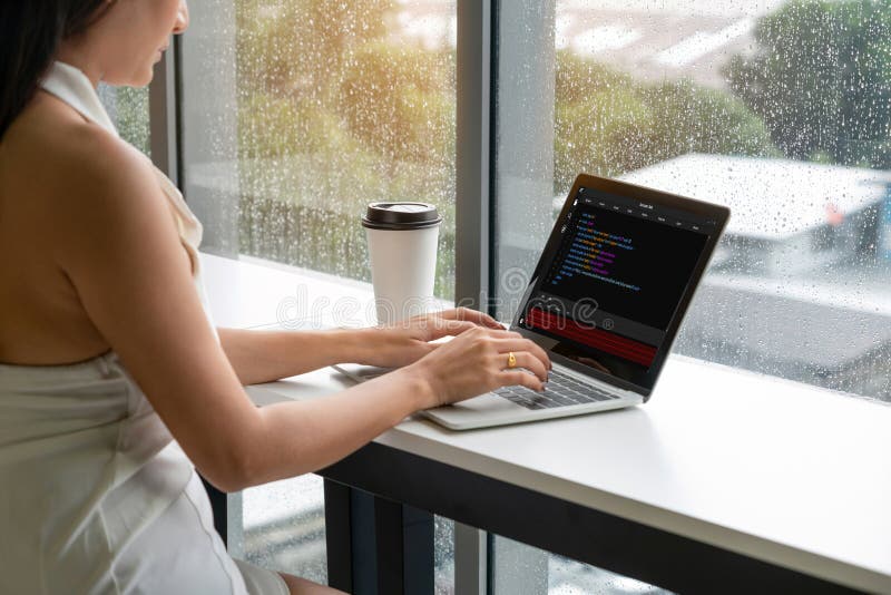 Software development programming on computer screen for modish application. And program coding. Coding program code stock images, royalty-free photos and pictures