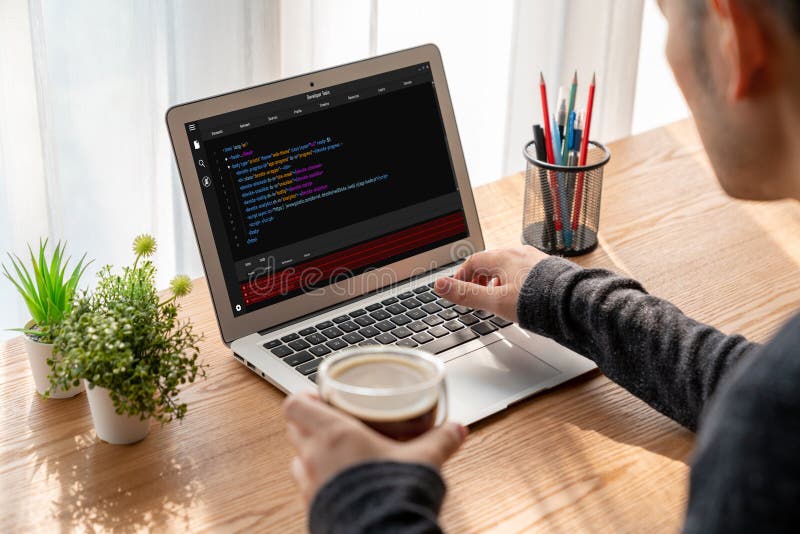 Software development programming on computer screen for modish application. And program coding. Coding software development programming program code stock images, royalty-free photos and pictures