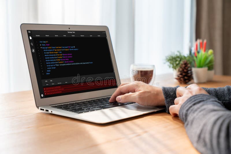 Software development programming on computer screen for modish application. And program coding. Coding software development programming program code stock images, royalty-free photos and pictures