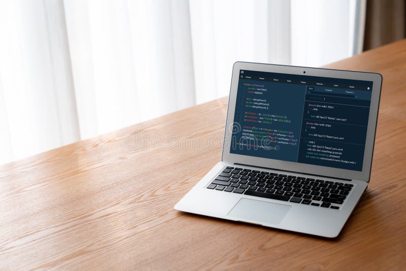 Software development programming on computer screen for modish application. And program coding. Coding software development programming program code stock images, royalty-free photos and pictures