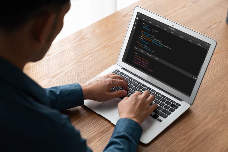 Software development programming on computer screen for modish application. And program coding. Coding program code stock images, royalty-free photos and pictures