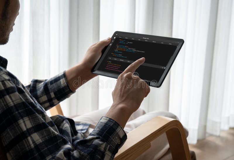 Software development programming on computer screen for modish application. And program coding. Coding program code stock images, royalty-free photos and pictures