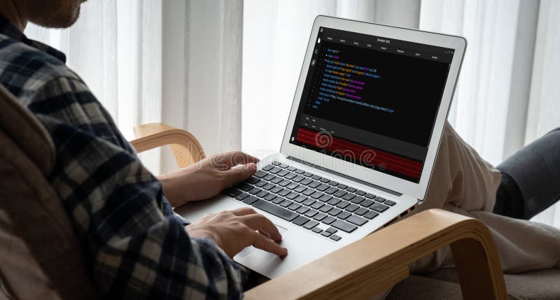 Software development programming on computer screen for modish application. And program coding. Coding software development programming program code stock images, royalty-free photos and pictures