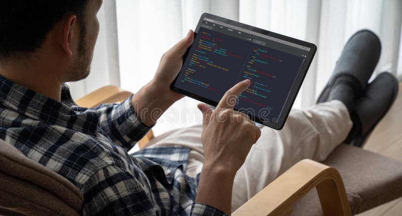 Software development programming on computer screen for modish application. And program coding. Coding software development programming program code stock images, royalty-free photos and pictures