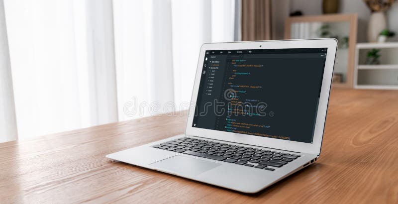 Software development programming on computer screen for modish application. And program coding. Coding software development programming program code stock images, royalty-free photos and pictures