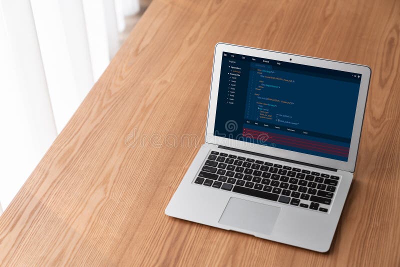 Software development programming on computer screen for modish application. And program coding. Coding program code stock images, royalty-free photos and pictures