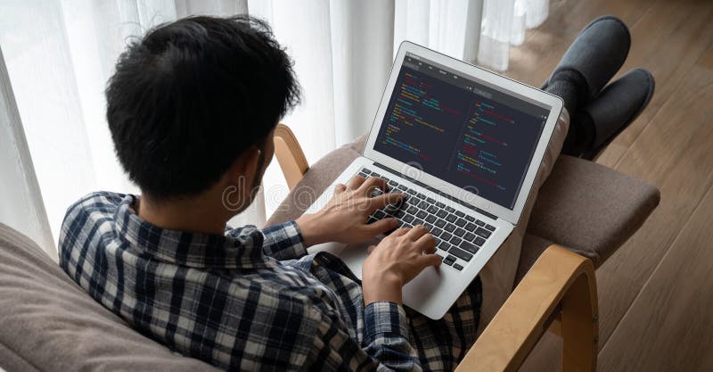 Software development programming on computer screen for modish application. And program coding. Coding program code stock images, royalty-free photos and pictures