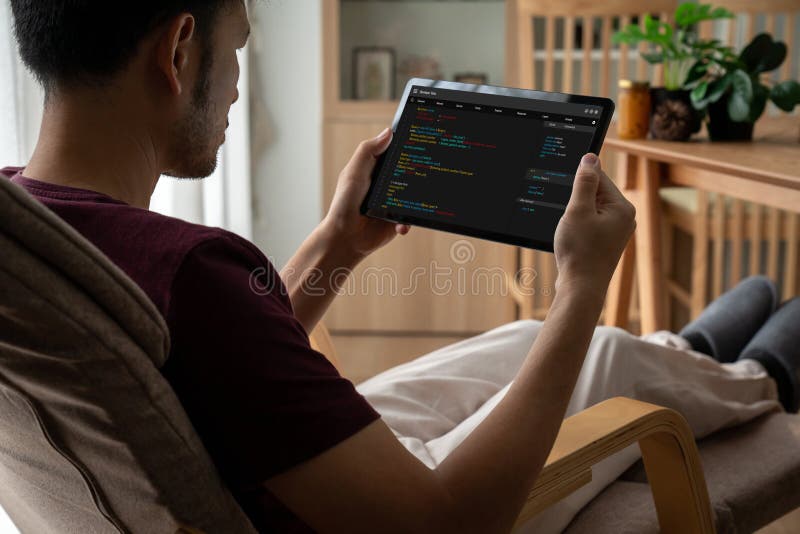 Software development programming on computer screen for modish application. And program coding. Coding program code stock images, royalty-free photos and pictures