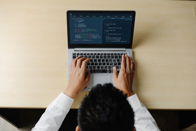 Software development programming on computer screen for modish application. And program coding. Coding program code stock images, royalty-free photos and pictures