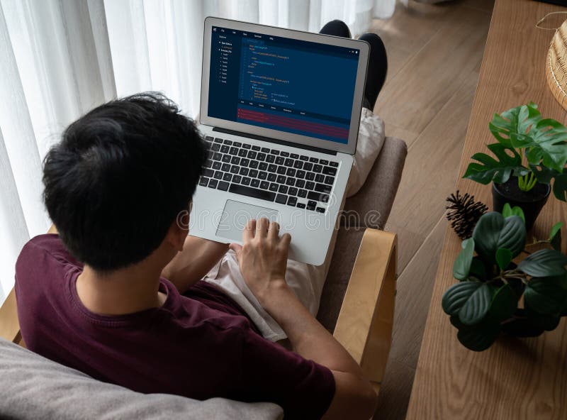 Software development programming on computer screen for modish application. And program coding. Coding program code stock images, royalty-free photos and pictures