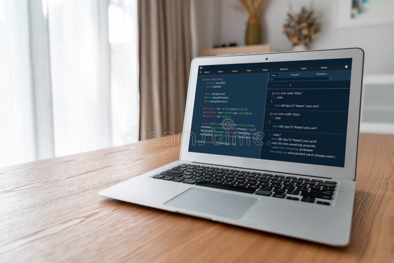 Software development programming on computer screen for modish application. And program coding. Coding program code stock images, royalty-free photos and pictures