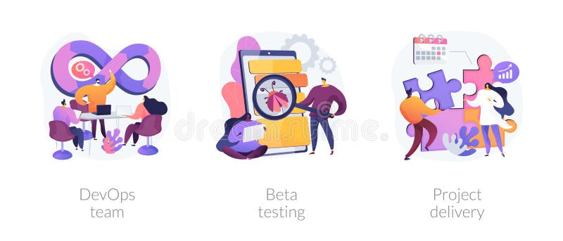 Agile project management vector concept metaphors stock illustration