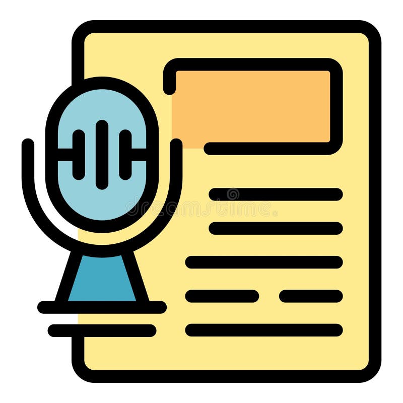 Software di registrazione podcast che rappresenta una sessione di interviste online royalty illustrazione gratis