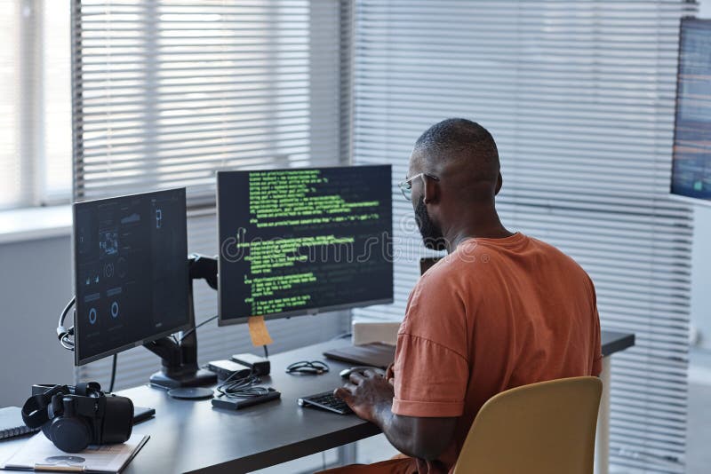 Software Engineer at Workplace Stock Image - Image of work, programmer
