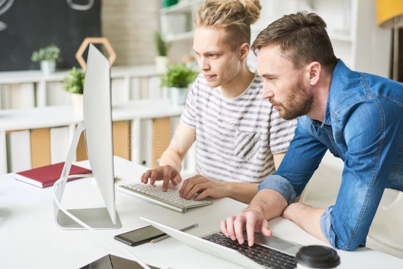 Software Engineers Working Together Stock Photo Image of computer, coding 115070782
