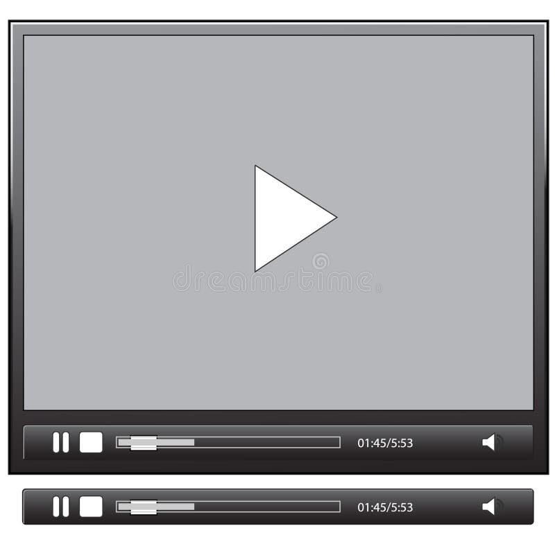 Software interface. Media software player interface gui application. Program interface vectors
