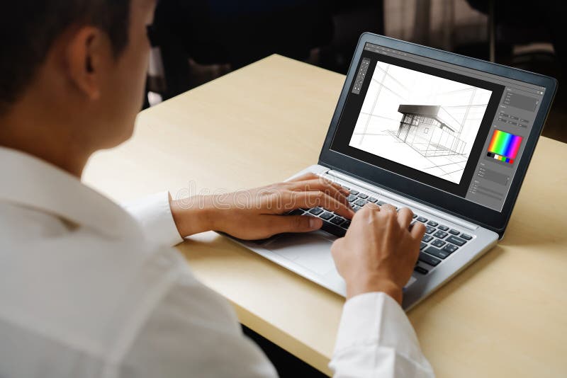 Software per la progettazione architettonica per l'architettura fotografia stock libera da diritti