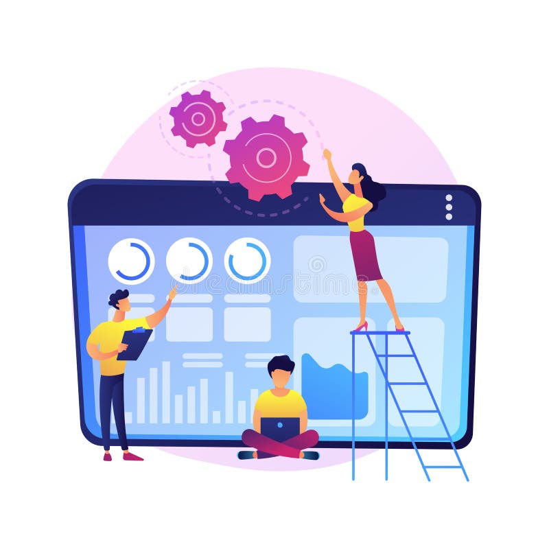 Software renovation vector concept metaphor. stock illustration