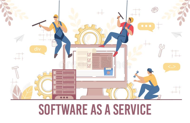Software Service System Development Update Test royalty free illustration