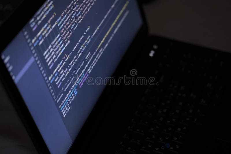 Software Source Code. Program Code. Code on a Computer Screen. the ...
