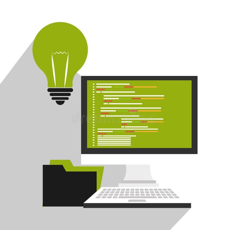 Software system computer royalty free illustration