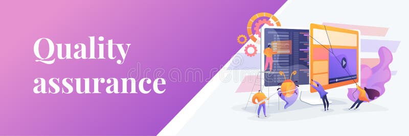 Software testing concept banner header royalty free illustration
