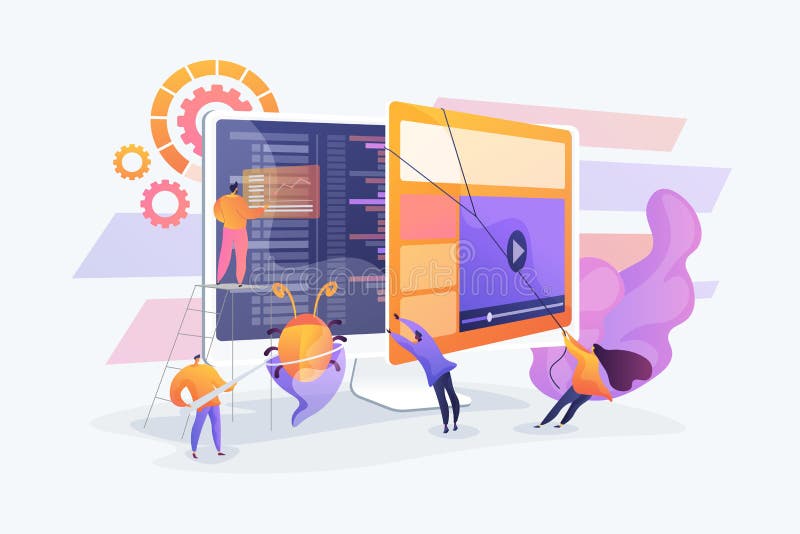 Software testing concept vector illustration royalty free illustration