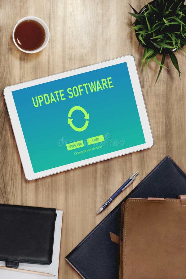 Software Update on Computer for Modish Version of Device Software Stock