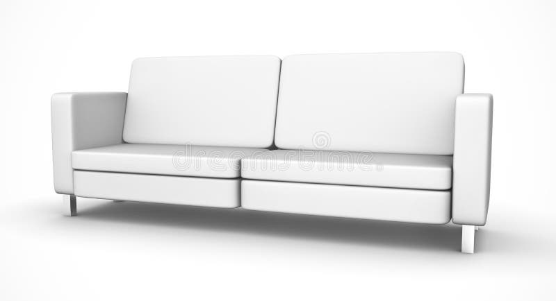 Sofá branco ilustração stock