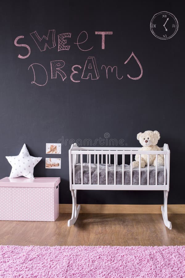Sogni dolci che scrivono sulla parete della lavagna fotografia stock Sogni dolci che scrivono sulla parete della lavagna fotografia stock