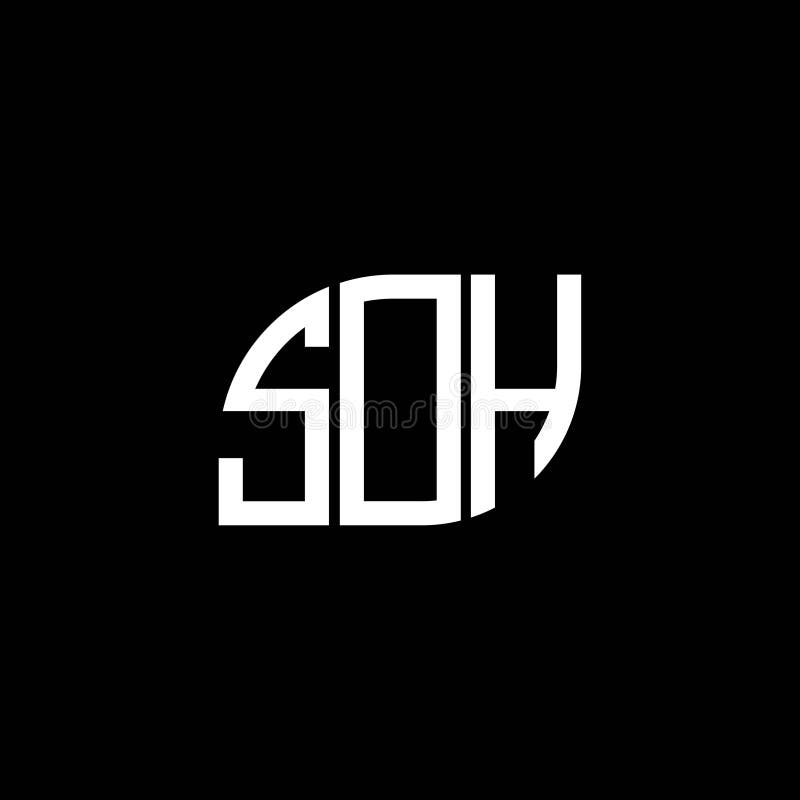 SOH Letter Logo Design on Black Background. SOH Creative Initials ...