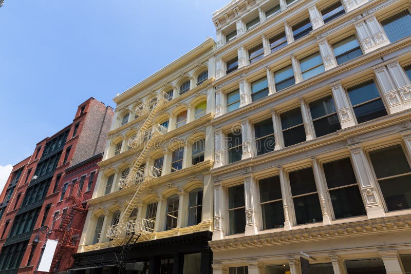 Soho Building Facades in Manhattan New York City Stock Photo - Image of ...