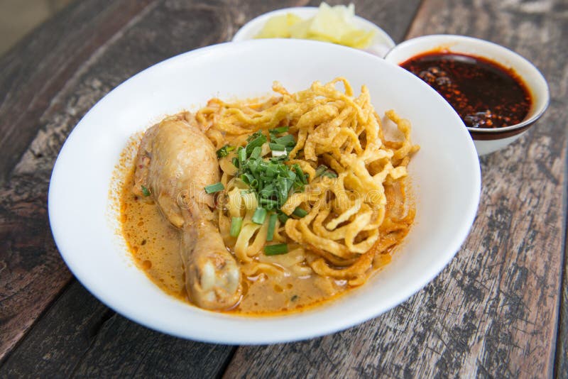 Noodle Khao soi , Thai food background. Noodle Khao soi , Thai food background