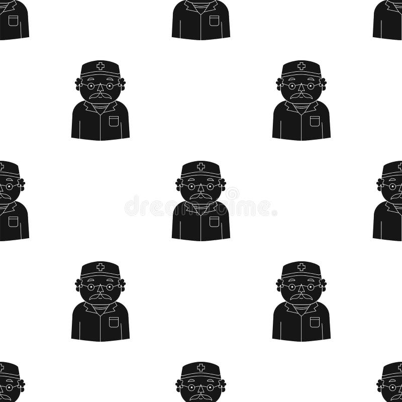 Doctor icon in black style isolated on white background. People of different profession symbol vector illustration. Doctor icon in black style isolated on white background. People of different profession symbol vector illustration.