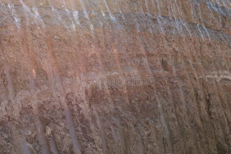 Soil Gravel Layer Under the Road, Which Was Dug Stock Image Image of nature, closeup 134072765