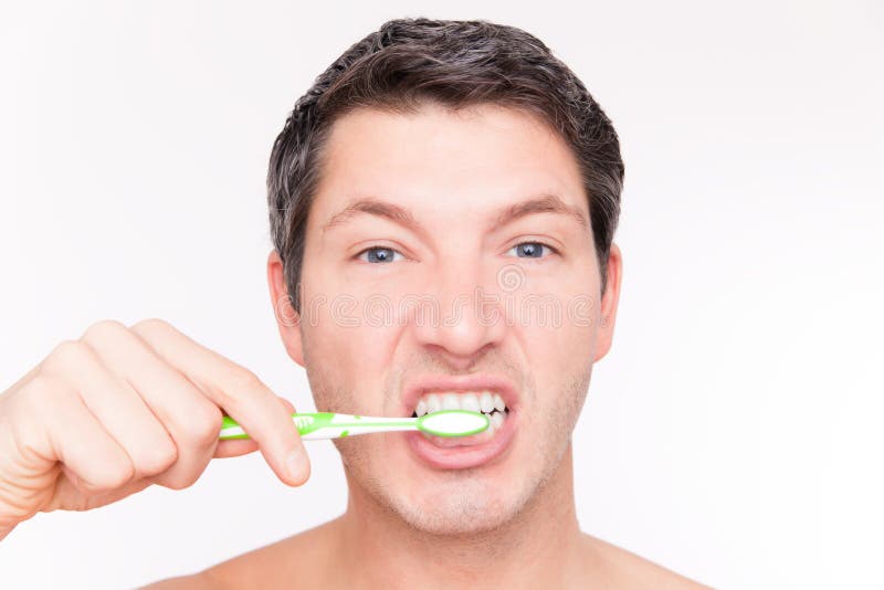 Soin d'homme de dents photos libres de droits Soin d'homme de dents photos libres de droits