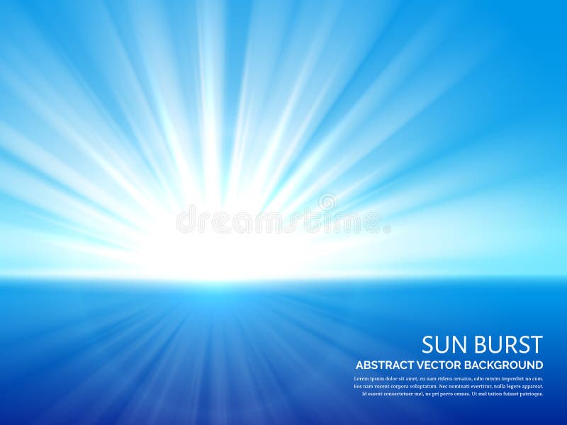 Sol blanco estallado en cielo azul Luz del sol abstracta que estalla el fondo del vector del efecto ilustración del vector Sol blanco estallado en cielo azul Luz del sol abstracta que estalla el fondo del vector del efecto ilustración del vector