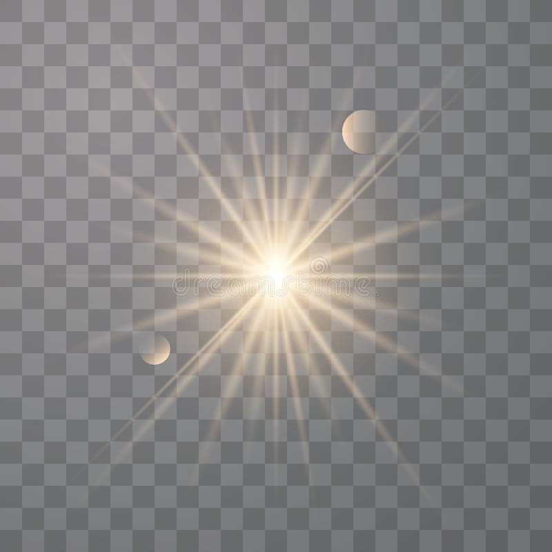 Sol de brilho dourado do vetor ilustração stock Sol de brilho dourado do vetor ilustração stock